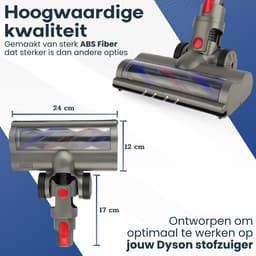 Actueell® 2 in 1 Stofzuigermond S2 Geschikt voor Dyson V15, V11, V10, V8, V7 Steelstofzuiger – Turbo Vloerborstel met 4 LED Lampen – Parketborstel – Gemotoriseerde Roterende Borstel – Vervangende Zuigmond — thumbnail 3