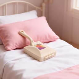 Handtapijtveger - Kruimelverzamelaar - Snel opruimen - Dubbele rolborstels - 26 cm lang - Beige — thumbnail 3