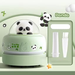 Tafelstofzuiger - Kruimelzuiger Bureau - Kruimels Verwijderen - Vrolijk Cartoon Design - 9 cm Hoog - Panda — thumbnail 2