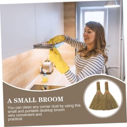 Kleine Stofbezem - Mini Bezempje - Bureau Schoonmaken - Duurzaam Materiaal - 3 Stuks - Diverse Kleuren — thumbnail 2