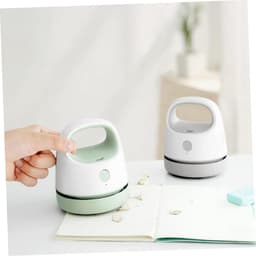 Draagbare Stofzuiger - Mini Tafelmodel - Bureau Schoonmaken - USB Oplaadbaar - 9.9 x 9.9 cm - Grijs — thumbnail 4