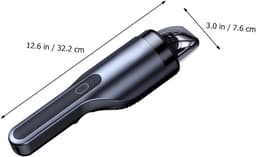 Draagbare Stofzuiger - Mini Kruimeldief - Auto en Huis Reinigen - Snoerloos USB Opladen - 32 cm Lengte - Zwart — thumbnail 3