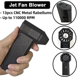 Mini Blazertje - Draagbare Ventilator - Snel Opruimen - 110.000 RPM Motor - 18 x 9.5 cm - Zwart — thumbnail 4