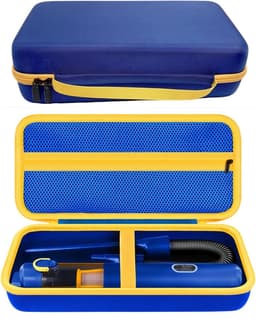 Opbergtas Auto Stofzuiger - Reis etui - Veilig Vervoeren - Waterdicht en Schokbestendig - 34x18x10 cm - Blauw Geel — thumbnail 5