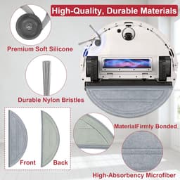 20-delige accessoireset geschikt voor Roborock Q10 S5 / Q10 S5+ / Q10 X5 robotstofzuiger, met hoofdborstel, stofzakken, dweilpads, HEPA-filters en zijborstels — thumbnail 3