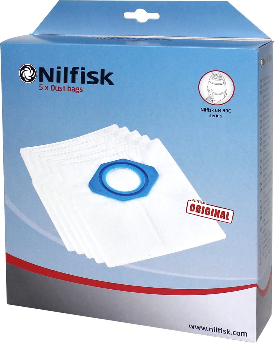 Nilfisk Gm80-90 - Synthestische Stofzakken - 5 st — afbeelding 1