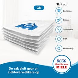 DEGG® - Stofzuigerzakken - Geschikt voor Miele GN - Top Kwaliteit - Complete C3 & C2 - Classic C1 - Kwaliteit gelijk aan Origineel - 6 STUK(S) — thumbnail 4