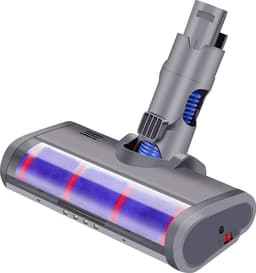 Borstel / Zuigmond met zachte roller voor Dyson V6 Steelstofzuigers – met LED Licht - voor harde vloeren — thumbnail 1