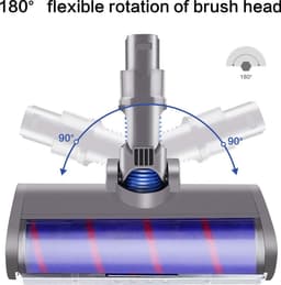 Borstel / Zuigmond met zachte roller voor Dyson V6 Steelstofzuigers – met LED Licht - voor harde vloeren — thumbnail 2