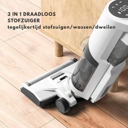 3-in-1 Nat-/Droogzuiger Met 18.000 Pa Zuigkracht - Stofzuiger - Dweil & Droogfunctie Met Dubbele Tank En Zelfreiniging Voor Alle Harde Vloeren — thumbnail 4