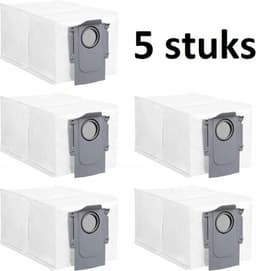 5 x Stofzuigerzakken geschikt voor Roborock Q Revo - stofzak vervanging - Grote Capaciteit Stofzuigerzak - Hoogwaardige vervanging - -5 stuks afvalzak - Compatibel met modellen: Roborock Q revo — thumbnail 3