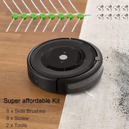 Zijborstel Vervanging geschikt voor iRobot Roomba i7 i7+ Plus i8 i3 i6+/Plus E5 E6 E7 5150 6198 7150 7550 Robotstofzuigers, Inclusief 8 Zijborstel, 8 schroeven, 8 Pack — thumbnail 2