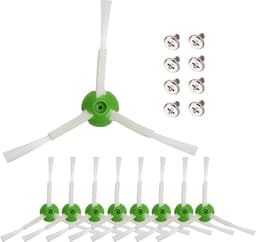 Zijborstel Vervanging geschikt voor iRobot Roomba i7 i7+ Plus i8 i3 i6+/Plus E5 E6 E7 5150 6198 7150 7550 Robotstofzuigers, Inclusief 8 Zijborstel, 8 schroeven, 8 Pack — thumbnail 1