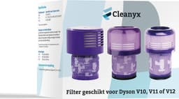 Cleanyx HEPA Filters geschikt voor Dyson V12 / SV20 - Verhoogde Zuigkracht - Wasbaar en Herbruikbaar - Geschikt voor Allergieën - 2 Stuks — thumbnail 5