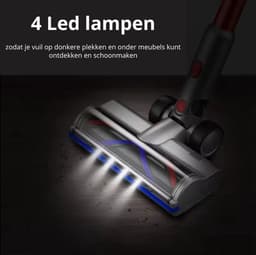 Stofzuigermond - Geschikt voor Dyson steelstofzuiger - Dyson V15 - V11 - V10 - V8 - V7 - Led - Universele Stofzuigermond - Wasbare borstel - Harde Borstel — thumbnail 3