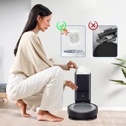 6 stofzuigerzakken geschikt voor iRobot Roomba i7 i7+ i3 i3+j7 J7+S9 S9+Clean Base, stofzuiger afzuigstation, vervangende stofzakken zakken, grote capaciteit, reservezak, stofzuigerzakken, past perfect — thumbnail 5