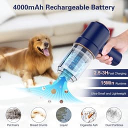 Cordless Auto Mini Handheld Vacuum Cleaner - Krachtige Zuigkracht - Oplaadbaar - 2 in 1 - Lichtgewicht - Thuis - Pet Hair - Auto Reiniging — thumbnail 3