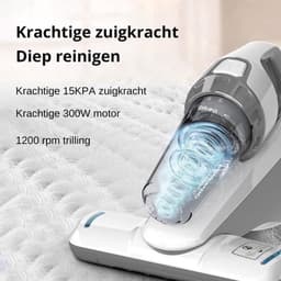 Luxe Huisstofmijt – Matras Reiniger – Mijten Verwijderaar – Draagbaar Design – Anti Huisstofmijt – Extra Krachtig – Wit — thumbnail 2