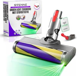 SVENNE® Zuigmond met Groen Licht en Stofdetectie - Geschikt voor Dyson V15 / V11 / V10 / V8 / V7 - Mondstuk met LED Verlichting - Parketborstel Accessoires & Onderdelen voor Steelstofzuiger - Opzetstuk Borstel - Triggerlock - Wasbaar — thumbnail 1