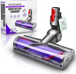 SVENNE® Quick Release Mondstuk Parketborstel – Accessoires en Onderdelen voor Steelstofzuiger – Zuigmond Geschikt voor Dyson V15 / V11 / V10 / V8 / V7 – Wasbaar Opzetstuk – Langdurig Gebruik — thumbnail 1