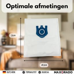 Maxorado 10 Stofzuigerzakken geschikt voor Miele GN Serie S2, S4, S5, S6, S8, S8340, S8360, Complete C2/C3, Classic C1 - filter - stofzuiger zak – 10 stuks — thumbnail 3