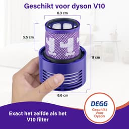 DEGG® - Hepa Filter Geschikt voor Dyson V10 - Wasbaar - Vervangt Dyson V10 Filter - Onderdelen - Duurzaam - Premium Kwaliteit - 2 STUK(S) CONTROLEER UW MODEL ! — thumbnail 4