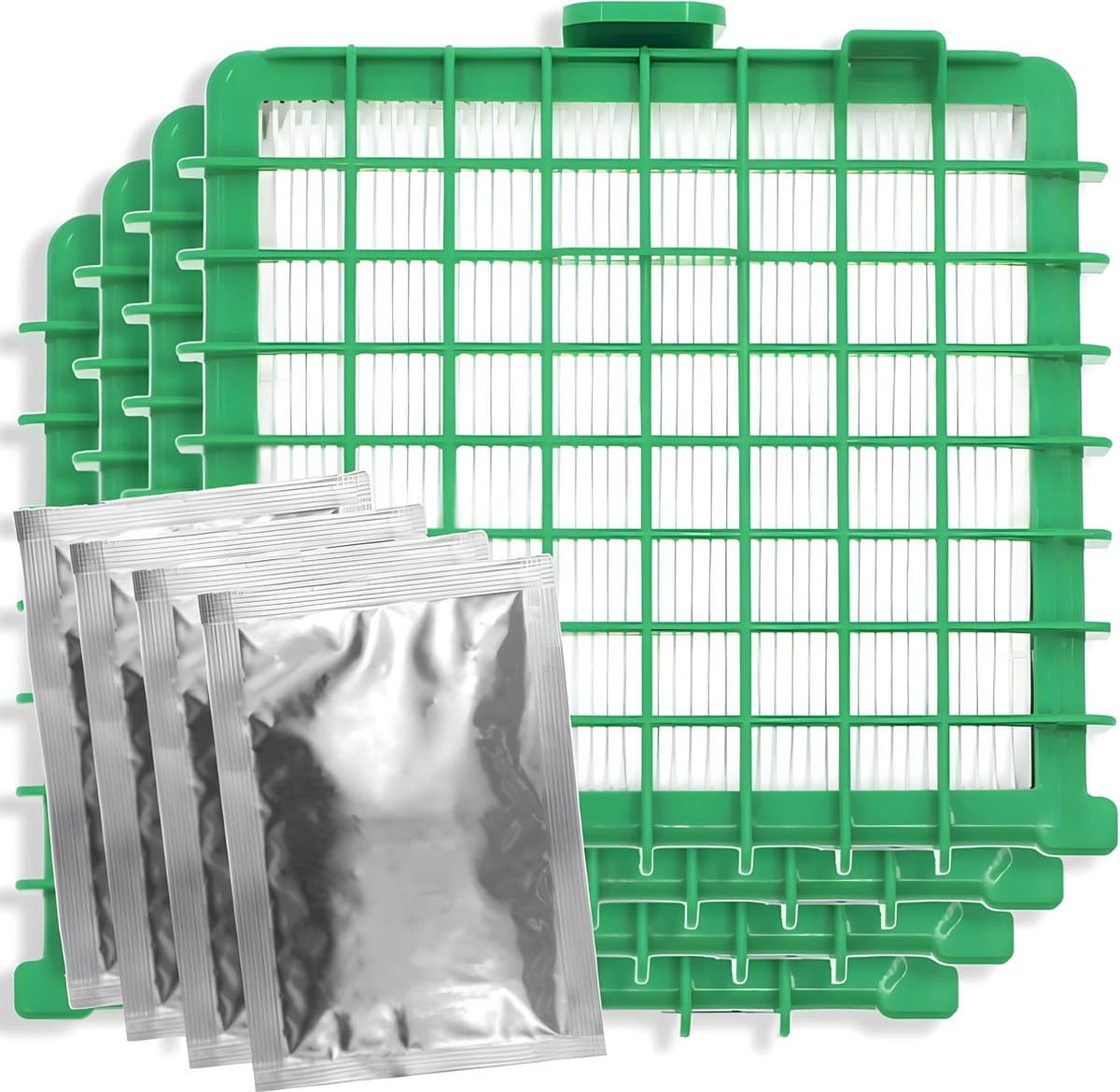 4x HEPA filter geschikt voor Rowenta Silence Force, Force Compact, Extreme, Extreme Compact, X-Trem Power & X-Trem Power XL - Vervangt Zr002901 - Inclusief 4 geurzakjes — afbeelding 1