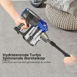 MKSS® Stofzuiger Zonder Zak - Steelstofzuiger Draadloos - Steelstofzuigers - Stofzuigers - Vacuum Cleaner - Grijs met Blauw — thumbnail 4