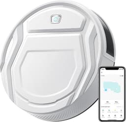 2-in-1 Robotstofzuiger met Laadstation - Met Dweilfunctie (Excl. Dweilaccessoires) - 3.0 Technologie - 120min. - Robotstofzuigers - Dweilrobot - Huisdieren - Stofzuiger - Spraakbesturing & App - Wit — thumbnail 1