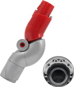 Adapter Met Snelle Ontgrendeling Geschikt Voor Dyson V12 - Multi Hoek Rotatie Tot 90 Graden - Ergonomisch Stofzuigen - Steelstofzuiger Onderdelen - Rood/Grijs — thumbnail 3
