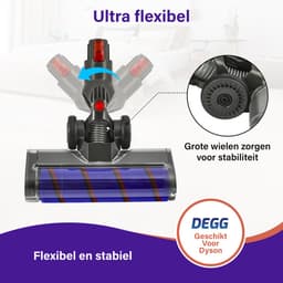 DEGG® - Mondstuk / Parketborstel - Geschikt voor Dyson V7, V8, V10, V11 en V15 - Geschikt als Dyson accessoires / onderdelen - Geschikt voor Dyson stofzuigermondstuk, vloerzuigmond en turbo borstel — thumbnail 5