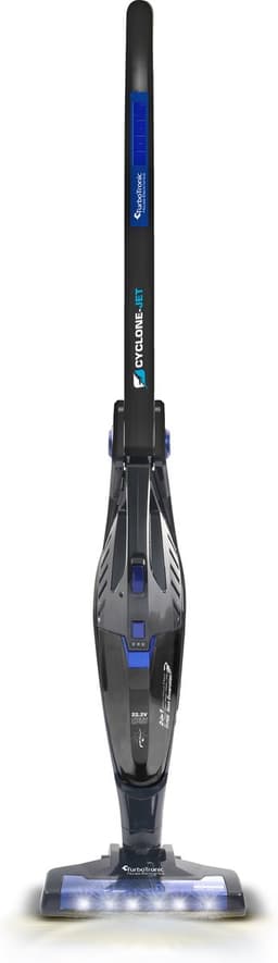 TurboTronic TT-FG6 2-in-1 Steelstofzuiger Draadloos - zonder zak op accu - met flexibele arm - ingebouwde kruimeldief - Zwart/Blauw — thumbnail 1