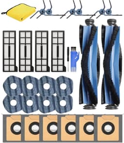 Dutchers® 29-Delige Vervangende Accessoires set voor Eufy X10 Pro Omni Robotstofzuiger,2 Hoofdborstel,6 Zijborstels,4 Hepa-filters,6 Stofzakken,8 Dweilpads — thumbnail 1