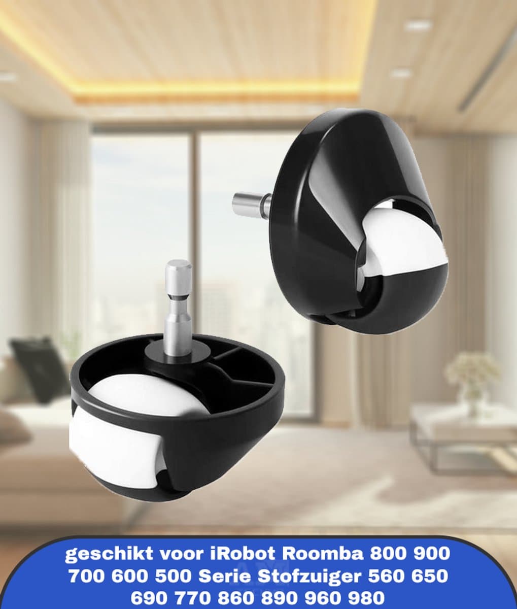 2 Pack Voorwiel Caster Montage Vervanging geschikt voor iRobot Roomba 800 900 700 600 500 Serie Stofzuiger 560 650 690 770 860 890 960 980 — afbeelding 1