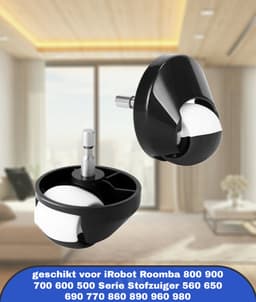 2 Pack Voorwiel Caster Montage Vervanging geschikt voor iRobot Roomba 800 900 700 600 500 Serie Stofzuiger 560 650 690 770 860 890 960 980 — thumbnail 1