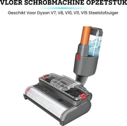 Somstyle Vloer Schrobmachine Opzetstuk Geschikt Voor Dyson V7, V8, V10, V11, V15 Steelstofzuiger - Mop Dweil - Zwart — thumbnail 3