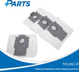 Roborock RockDock Auto-Empty Dock Pure Stofzakken (4 Stuks, Plus.Parts® alternatief voor 8.02.0132) — thumbnail 1