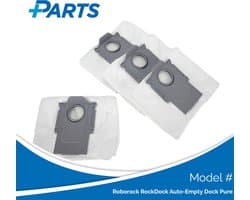Roborock RockDock Auto-Empty Dock Pure Stofzakken (4 Stuks, Plus.Parts® alternatief voor 8.02.0132)