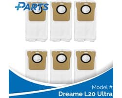 Dreame L20 Ultra Stofzakken (6 Stuks, Plus.Parts® alternatief voor RDB3)