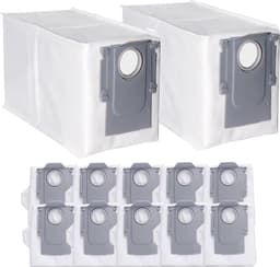 12 stuks stofzakken als vervanging geschikt voor Roborock Q Revo Robot / S8 MaxV Ultra / S8 Max Ultra / Qrevo MaxV robotstofzuiger, 2,7 l grote capaciteit — thumbnail 1