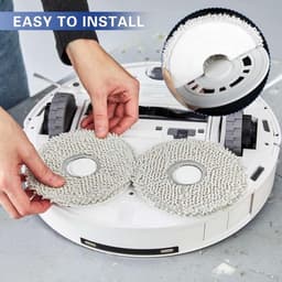 10 stuks dweilmop geschikt voor Dreame L10s Pro Ultra Heat/L10s Ultra/L10s Pro Ultra/L20 Ultra/ geschikt voor Ecovacs Deebot T30 robotstofzuiger, microvezel, zacht, wasbaar en herbruikbaar, vervangende — thumbnail 3