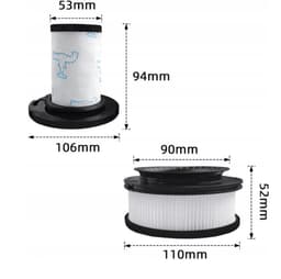 Filterset voor TEFAL X-Force Flex 11.60 12.60 14.60 15.60 Rowenta X-Force Flex - Vervanging van hoge kwaliteit. ROWENTA artikelnr.: ZR009007 + ZR009008 - 1pc luchtfilter + 1pc motorfilter - Vervanging van hoge kwaliteit — thumbnail 3