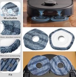 PolkaHome 34-delige accessoireset geschikt voor Eufy X10 Pro Omni stofzuigerrobot – 8 stofzuigerzakken, 8 wasbare stofzuigerdoekjes, 8 zijborstels, 8 HEPA-filters, 2 hoofdborstels – complete onderhoudskit met reserveonderdelen. — thumbnail 4