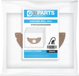 10x Dparts stofzuigerzakken geschikt voor Karcher WD2 en MV2 series - nr. 6.904-322.0 — thumbnail 2