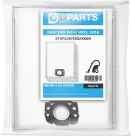 12x Dparts stofzuigerzakken geschikt voor Karcher WD4 MV4 - WD5 MV5 - WD6 MV6 premium series - nr. 2.863-006.0 - 28630060 — thumbnail 2