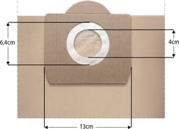 5x Dparts stofzuigerzakken geschikt voor Karcher WD3 en MV3 series - nr. 6.959-130.0 — thumbnail 3