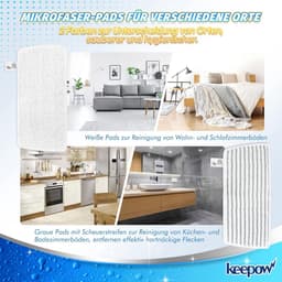 10 Stück für Vileda Steam Plus XXL Dampfreiniger Ersatzbezüge, Waschbar Mikrofaser Ersatzbezug für Vileda Dampfreiniger - für Vileda Steam XXL Dampfreiniger Ersatzbezüge (5 Grau + 5 Weiß) — thumbnail 3