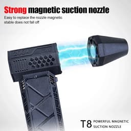 Krachtige Draadloze Mini Jet Ventilator - Elektrische Stofblazer met Hoge Snelheid & Zuigmond — thumbnail 4