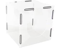 Stofbox Slijpmachine - Stofafzuiging - Schoon Werken - Volledig Gesloten Ontwerp - 20x20x195cm - Transparant
