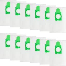 12 stuks stofzuigerzakken - compatibel met SEBO Airbelt E-serie (E1 / E2 / E3) stofzuigers met stofreservoir -Vervangingsonderdelen voor stofzuigers — thumbnail 1